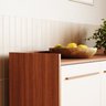 Buffet Aparador Lo Três Portas Com Pés de Madeira Retrô - Cinamomo / Off White - 7
