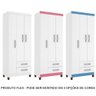 Guarda Roupa 3 Portas 2 Gavetas Branco Azul - 2