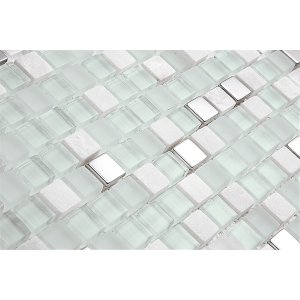 Pastilha de Vidro 30x30 com Pedras Naturais e Metais Prezioza