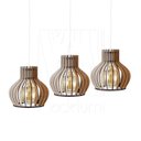 Ver imagem 4 de Luminaria Pendente Tripla Circus 15 E27 MDF Cq Desmontada:Branco