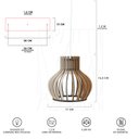 Ver mais imagens de Luminaria Pendente Tripla Circus 15 E27 MDF Cq Desmontada:Branco