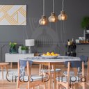 Ver imagem 3 de Luminaria Pendente Tripla Circus 15 E27 MDF Cq Desmontada:Branco