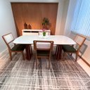 Ver imagem 1 de Conjunto Mesa de Jantar com 4 Cadeiras 100% Mdf Off White Verde Dalla Costa