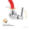 Torneira Cozinha Parede Silicone Vermelho C62 Arejador Fixo - 3