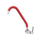 Ver imagem 1 de Torneira Cozinha Parede Silicone Vermelho C62 Arejador Fixo