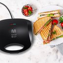Ver mais imagens de Sanduicheira Tostex Grill Chapa Antiaderente Dupla Ondulada 127v 750w Preta Multi - Go067 Go067 Mult