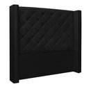 Ver imagem 1 de Cabeceira Decorativa King Size 2,19M Loewe PU Preto - Gran Belo