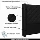 Ver imagem 3 de Cabeceira Decorativa King Size 2,19M Loewe PU Preto - Gran Belo