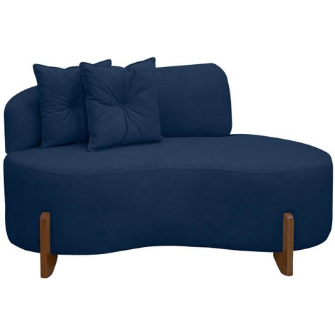 Sofá Orgânico Namoradeira 2 Lugares Feijão Thor 145cm Bouclê:azul Marinho