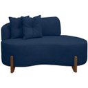 Ver imagem 1 de Sofá Orgânico Namoradeira 2 Lugares Feijão Thor 145cm Bouclê:azul Marinho