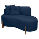Ver imagem 2 de Sofá Orgânico Namoradeira 2 Lugares Feijão Thor 145cm Bouclê:azul Marinho