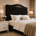 Ver imagem 4 de Cabeceira Greta 195cm Estofada Boucle p/ Cama Box Casal King Quarto