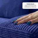 Ver imagem 5 de Sofá Evo 3,40m Molas Ensacadas com Apoio Chaise Lounge Esquerda Velourê Azul Cama Inbox
