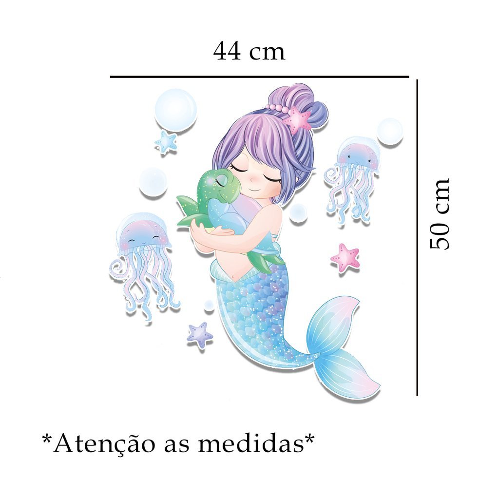 Adesivo de Box Sereia Mod 4:44 x 50 cm - 2