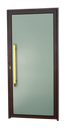 Ver imagem 1 de Porta Murano c/Puxador e. Super Marrom Corten Dourado 90 Brimak