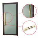 Ver imagem 3 de Porta Murano c/Puxador e. Super Marrom Corten Dourado 90 Brimak