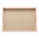 Ver imagem 4 de Bandeja Retangular Mdf C/ Fundo Tressê 36,5x4x26,5 Cm Lyor