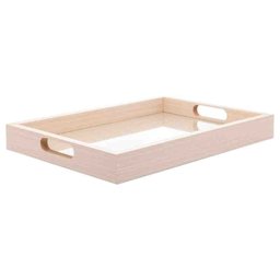 Bandeja Retangular Mdf C/ Fundo Tressê 36,5x4x26,5 Cm Lyor - 1