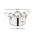 Ver imagem 6 de 2 Mini Panela Caçarola em Inox Pequena com Tampa e Alça