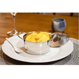 2 Mini Panela Caçarola em Inox Pequena com Tampa e Alça - 5