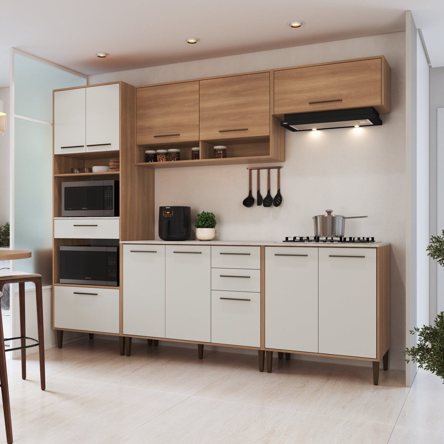 Cozinha Completa 5 Peças com Torre Quente Jade | MadeiraMadeira