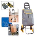 Ver mais imagens de Carrinho de Carga 3 Rodas - 40kg, Dobrável e Sobe Escadas