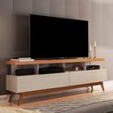 Ver imagem 1 de Rack para TV Rack Lume 55 Polegadas 160cm MDF-MDP com Gavetas Off White Nature Germai Móveis