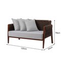 Ver imagem 4 de Namoradeira Elegante Conforto e Design Atemporal Marrom Poesia