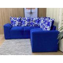 Ver imagem 4 de Sofá Canto Azul Floral 110/62 Belo