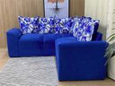 Ver imagem 4 de Sofá Canto Azul Floral 110/62 Belo