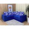 Sofá Canto Azul Floral 110/62 Belo - 1