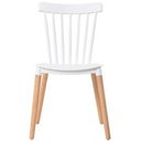 Ver imagem 3 de Cadeira Sala de Jantar Pé Palito Madeira Kit 4 Tóquio Branco R02 - D'Rossi