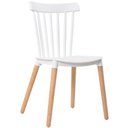 Ver imagem 2 de Cadeira Sala de Jantar Pé Palito Madeira Kit 4 Tóquio Branco R02 - D'Rossi
