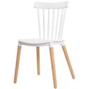 Ver imagem 4 de Cadeira Sala de Jantar Pé Palito Madeira Kit 4 Tóquio Branco R02 - D'Rossi