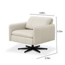 Ver imagem 3 de Poltrona Haut Giratória 360° Decorativa Luxo Moderna Premium Livintus Leather