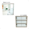 Armário de Banheiro Aéreo Compacto com Espelho 2 Porta 60x60x15cm - 5