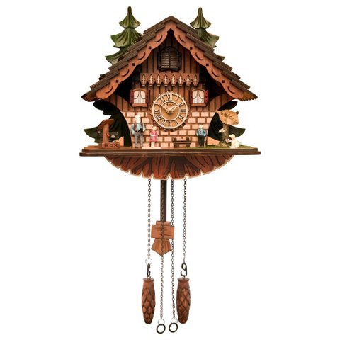 Relógio Cuco de Parede a Pilhas Madeira Quartz 530017 Herweg