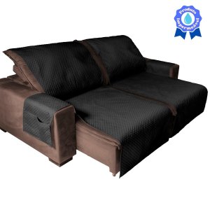 Manta para Sofá Retrátil Impermeável 1,80m X 2,40m Preto