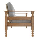 Ver imagem 5 de Jogo Sofá Madeira Maciça 3 Lugares e 2 Poltronas Liz Multimóveis Vcr7001 Cinza