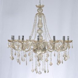 Lustre Candelabro de Cristal Clássico Luxo ADN Mais Champagne - 2