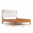 Ver imagem 3 de Cama de Casal em Madeira Maciça 195x146cm Marselha Yescasa Mel e Branco Marrom