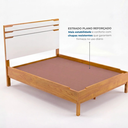 Ver imagem 6 de Cama de Casal em Madeira Maciça 195x146cm Marselha Yescasa Mel e Branco Marrom