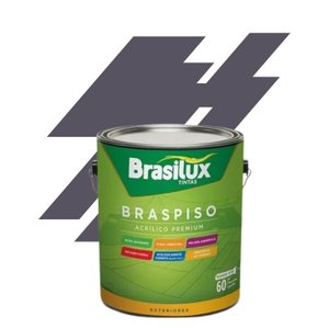 BRASILUX BRASPISO TINTA PREMIUM PARA PISO ACETINADA CINZA ESCURO . 3,6 LITROS TINTA PARA PISOS