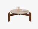 Ver imagem 4 de Mesa de Centro Lizz Pés em Madeira Maciça Offwhite com Cedro - Rede Móveis
