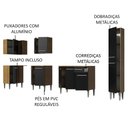 Ver imagem 5 de Armário de Cozinha Completa de Canto 325cm Rustic/Preto Emilly Water Madesa 02