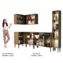 Ver imagem 6 de Armário de Cozinha Completa de Canto 325cm Rustic/Preto Emilly Water Madesa 02