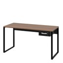 Ver imagem 3 de Mesa de Escritório Escrivaninha Industrial C/ Gav 1,50m - Nogal/preto