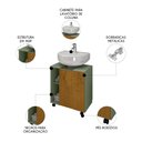 Ver imagem 3 de Gabinete Banheiro para Pia 1 Porta Pequin Pistache/naturalle - Bechara