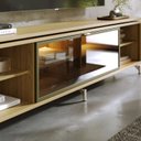 Ver imagem 4 de Rack Lincoln Float 2,10m MDF com LED e Vidro Reflecta Carvalho