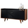 Buffet Aparador Lara Bnn Decor HB Móveis Preto/Nature - 2